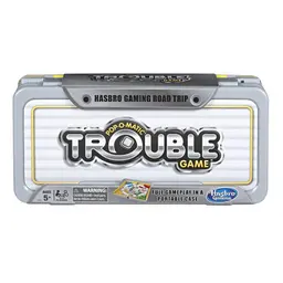 Hasbro Gaming Road Trip Series Trouble Game Portable Game to Take on the Go for Kids Ages 5 and Up