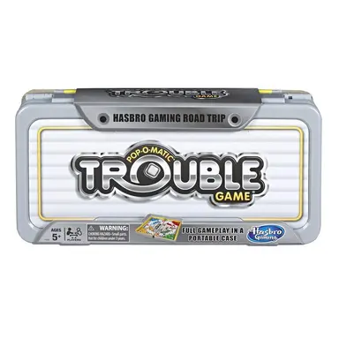 Hasbro Gaming Road Trip Series Trouble Game Portable Game to Take on the Go for Kids Ages 5 and Up