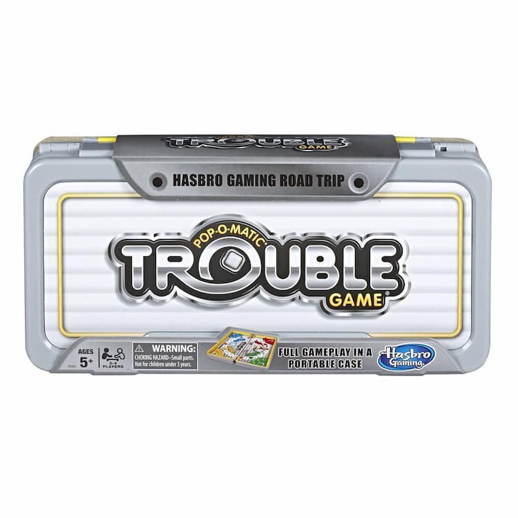 Hasbro Gaming Road Trip Series Trouble Game Portable Game to Take on the Go for Kids Ages 5 and Up