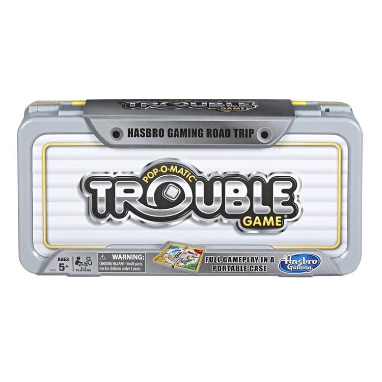 Hasbro Gaming Road Trip Series Trouble Game Portable Game to Take on the Go for Kids Ages 5 and Up
