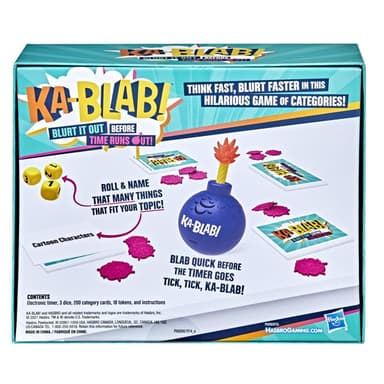 Ka-Blab! Game for Families, Teens, and Kids Ages 10 and Up, Family-Friendly Party Game for 2-6 Players