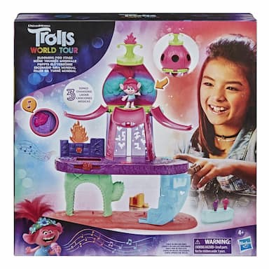 DreamWorks Trolls World Tour Blooming Pod Stage Musical Toy, Plays 3 Different Songs, Playset for Kids 4 and Up