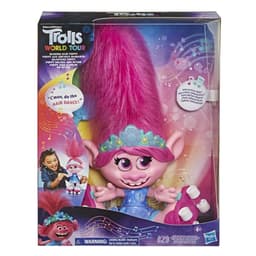 DreamWorks Trolls World Tour Dancing Hair Poppy Interactive Talking Singing Doll with Moving Hair Toy, Kids 4 and Up