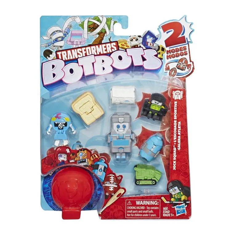 Transformers BotBots Toys Series 1 Jock Squad 8-Pack -- Mystery 2-In-1 Collectible Figures!