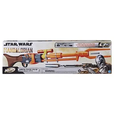 Nerf Star Wars Amban Phase-pulse Blaster, The Mandalorian, Scope, 10 Nerf Elite Darts, 50.25 Inches Long
