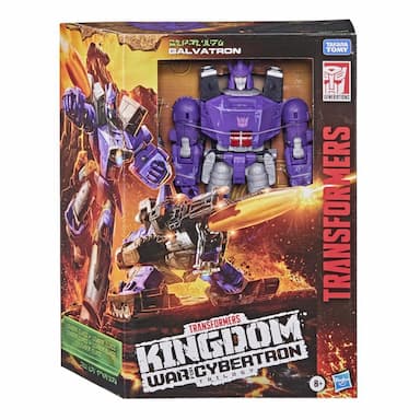 Transformers Toys Generations War for Cybertron: Kingdom Leader WFC-K28 Galvatron Action Figure - 8 and Up, 7.5-inch