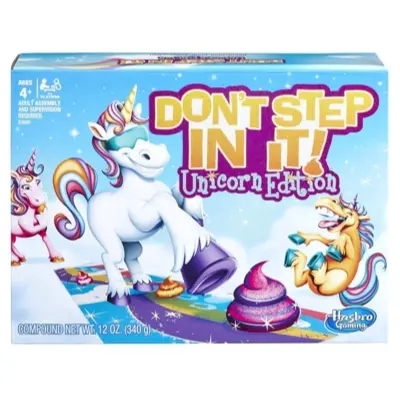 Don't Step In It Kids Game Ages 4+ Unicorn Rainbow Clay