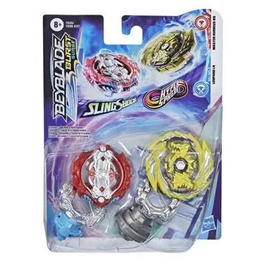 Beyblade Burst Surge Dual Collection Pack Hypersphere Master Kerbeus K5 and Slingshock Leopard L4 Battling Game Top Toys