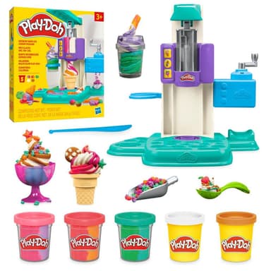 Play-Doh Rainbow Swirl Ice Cream Playset, Arts and Crafts Toys for Ages 3+