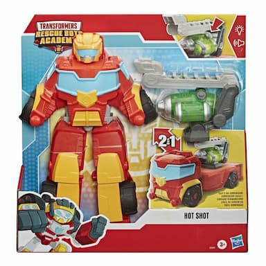 Transformers Rescue Bots Academy Rescue Power Hot Shot, 14-Inch Collectible Action Figure, Converting Robot Toy for Kids Ages 3 and Up