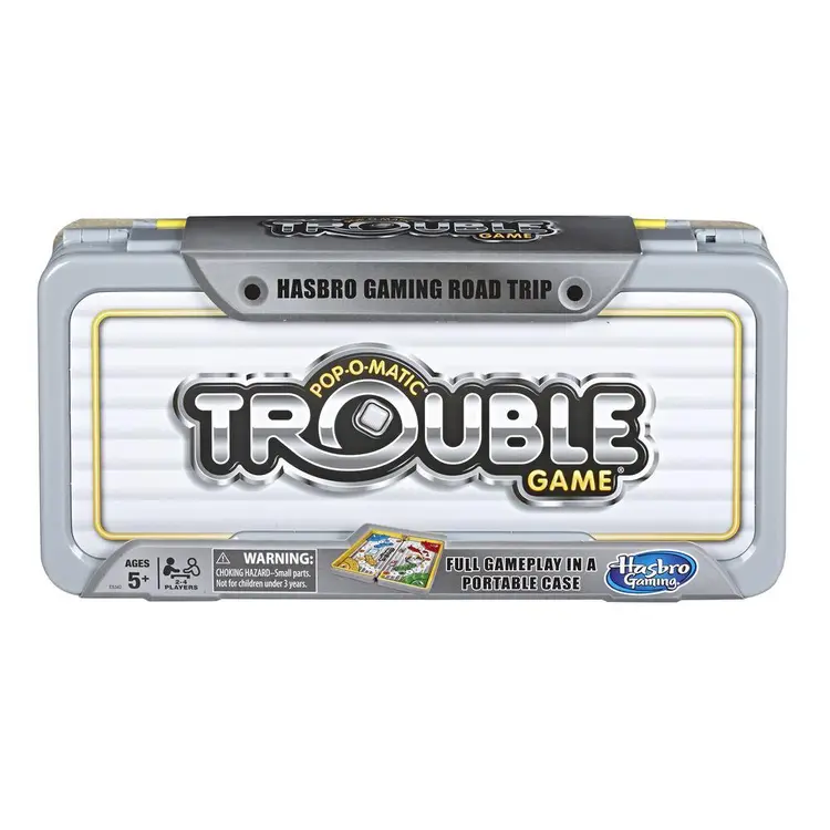 Hasbro Gaming Road Trip Series Trouble Game Portable Game to Take on the Go for Kids Ages 5 and Up