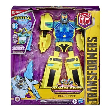 Transformers Bumblebee Cyberverse Adventures Battle Call Officer Class Bumblebee, Voice Activated Lights, and Sounds