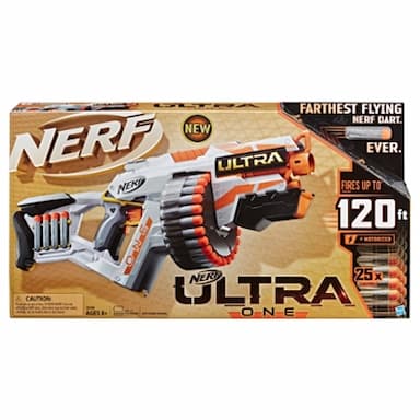 Nerf Ultra One Motorized Blaster -- High Capacity Drum -- 25 Official Nerf Ultra Darts, the Farthest Flying Nerf Darts