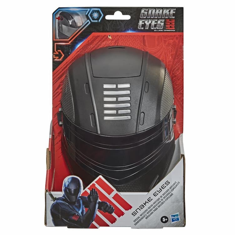 Snake Eyes: G.I. Joe Origins Snake Eyes Special Missions Mask Roleplay Item with Lights, Toys for Kids Ages 5 and Up