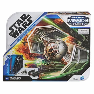 Star Wars Mission Fleet Stellar Class Darth Vader TIE Advanced 2.5-Inch-Scale Figure and Vehicle, for Kids Ages 4 and Up
