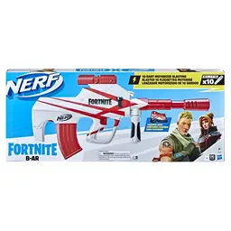 Nerf Fortnite B-AR Motorized Dart Blaster -- Fortnite Converge Wrap, 10-Dart Blasting, 10-Dart Clip, 10 Nerf Darts