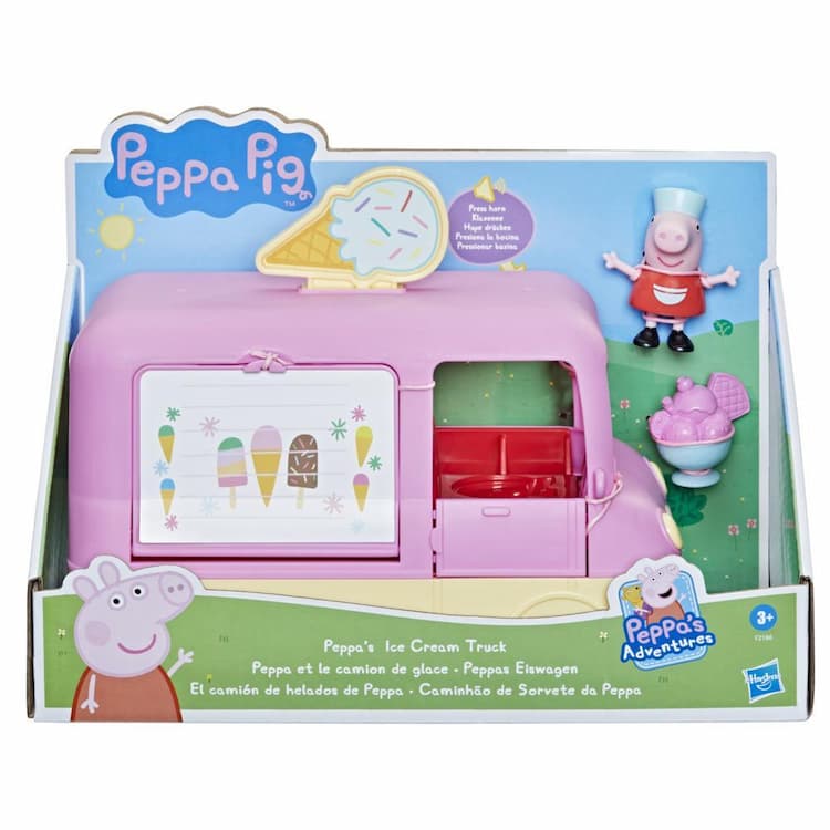 Peppa Pig Peppas Adventures Peppas Ice Cream Truck Vehicle Preschool Toy, Speech and Sounds, Ages 3 and Up