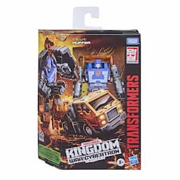 Transformers Toys Generations War for Cybertron: Kingdom Deluxe WFC-K16 Huffer Action Figure - 8 and Up, 5.5-inch