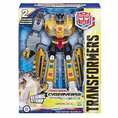 Transformers Toys Cyberverse Action Attackers Ultimate Class Grimlock Action Figure - Repeatable Seismic Stomp Action Attack - For Kids Ages 6 and Up, 9.75 inch