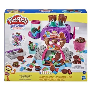 Play-Doh Kitchen Creations Candy Delight Playset with 5 Non-Toxic Play-Doh Cans