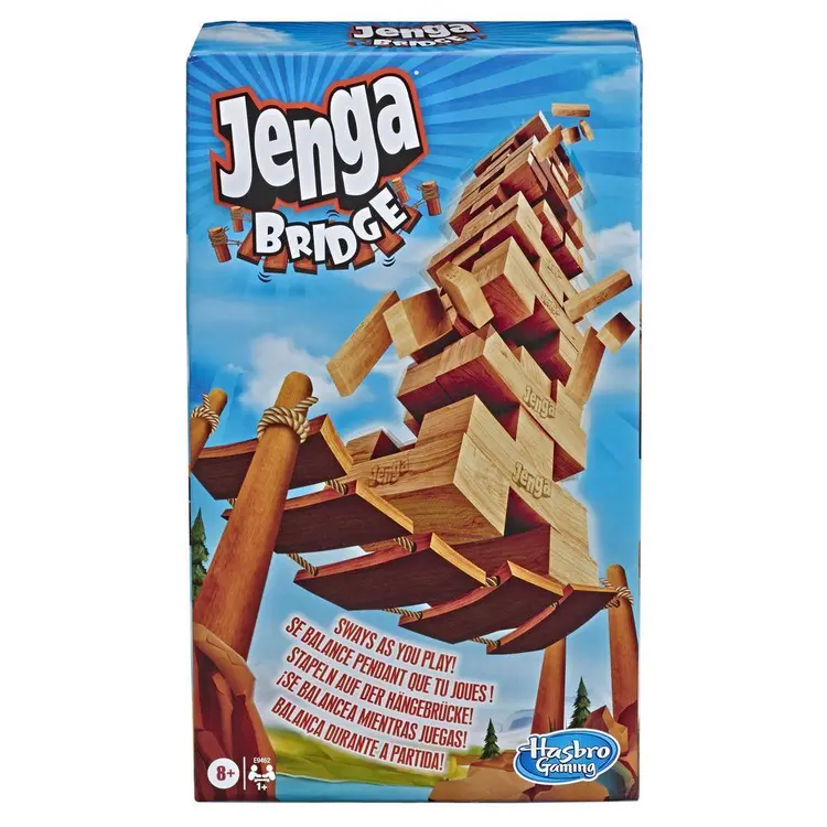 Jenga Bridge Block Stacking Game for Kids Ages 8 and Up