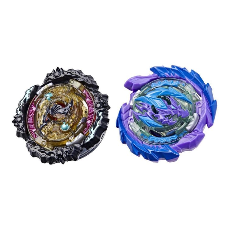 Beyblade Burst QuadDrive Wrath Fafnir F7 and Berserk Linwyrm L7 Spinning Top Dual Pack -- Battling Game Top Toy
