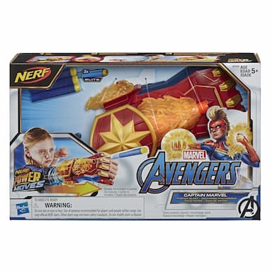 NERF Power Moves Marvel Avengers Captain Marvel Photon Blast NERF Dart-Launching Toy, Kids Roleplay, Ages 5 and Up