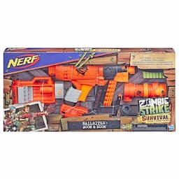 Nailbiter: Zoom & Doom Nerf Zombie Strike Toy Blaster with Indexing Clip, Stock, Barrel, 16 Official Zombie Strike Elite Darts  For Kids, Teens, Adults