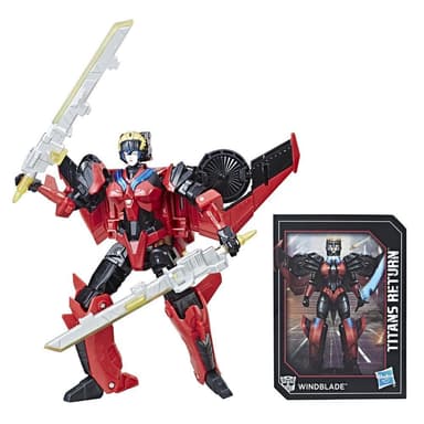 Transformers Generations Titans Return Deluxe Windblade and Scorchfire