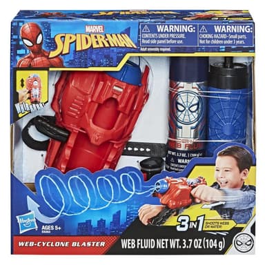 Marvel Spider-Man Web Cyclone Blaster Toy, Shoots Web Fluid Or Water, Spider-Man Roleplay Toy