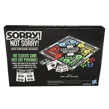 Sorry! Not Sorry! Adult Party Board Game Parody of the Classic Sorry! Game