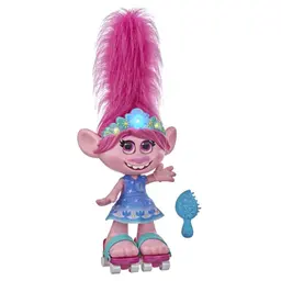 DreamWorks Trolls World Tour Dancing Hair Poppy Interactive Talking Singing Doll with Moving Hair Toy, Kids 4 and Up