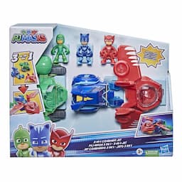 PJ Masks 3-in-1 Combiner Jet Preschool Toy, PJ Masks Toy Set with 3 Vehicles and 3 Action Figures, Kids Ages 3 and Up