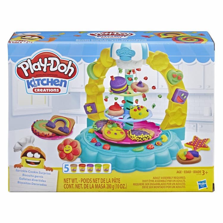 Play-Doh Kitchen Creations Sprinkle Cookie Surprise Play Food Set with 5 Non-Toxic Play-Doh Colors