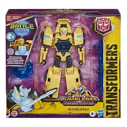 Transformers Bumblebee Cyberverse Adventures Battle Call Trooper Class Bumblebee Action Figure, Voice Activated Energon Power Lights