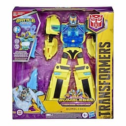 Transformers Bumblebee Cyberverse Adventures Battle Call Officer Class Bumblebee, Voice Activated Lights, and Sounds