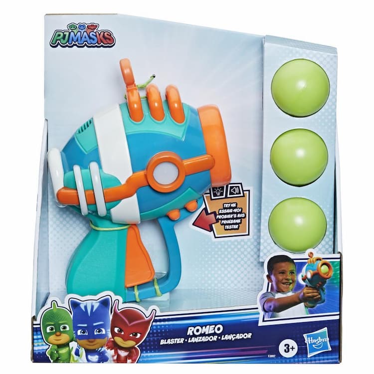 PJ Masks Romeo Blaster Preschool Toy, Easy to Use Plastic Ball Launcher for Kids Ages 3 and Up