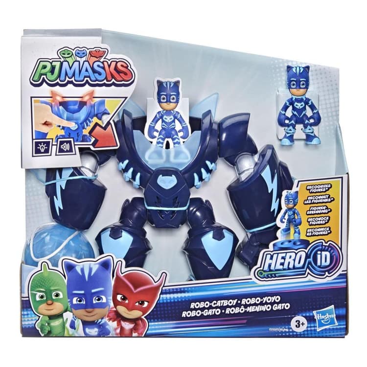 PJ Masks Robo-Catboy Preschool Toy with Lights and Sounds for Kids Ages 3 and Up, Includes Catboy Action Figure
