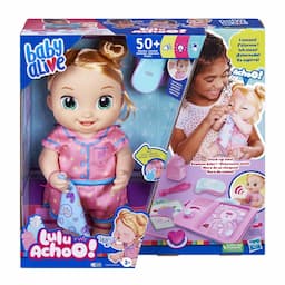 Baby Alive Lulu Achoo Doll, 12-Inch Interactive Doctor Play Toy, Lights, Sounds, Movements, Kids 3 and Up, Blonde Hair