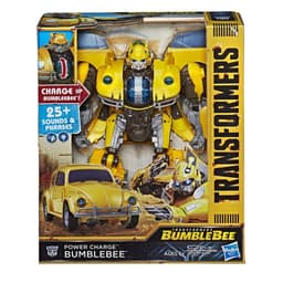Transformers: Bumblebee Movie Toys, Power Charge Bumblebee Action Figure - Lights and Sounds, 10.5-inch
