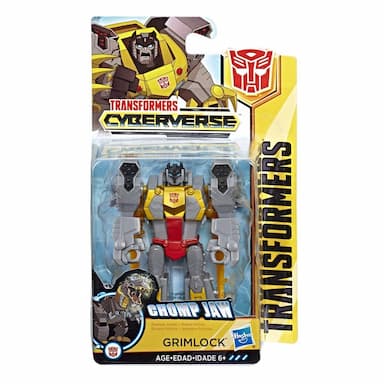 Transformers Toys Cyberverse Action Attackers Scout Class Grimlock Action Figure - Repeatable Chomp Jaw Action Attack Move - For Kids Ages 6 and Up, 3.75-inch