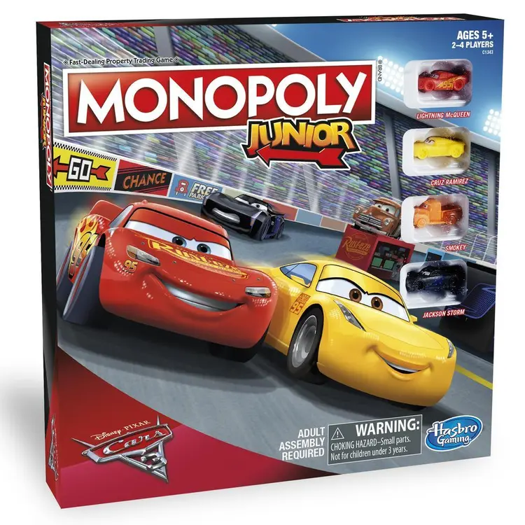 Monopoly Junior: Disney Pixar Cars 3 Edition