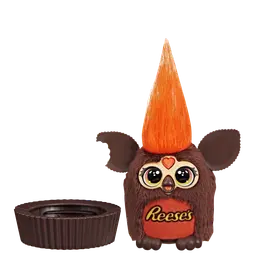 Furby Furblets REESE'S Peanut Butter Cup 3" Mini Electronic Plush Toy for Kids 6+