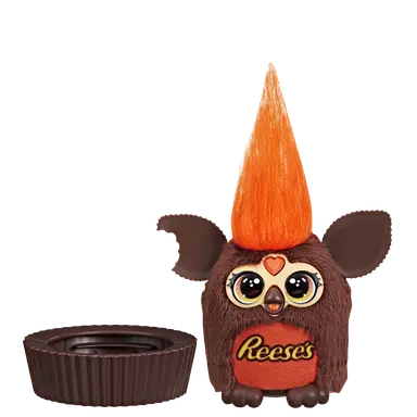 Furby Furblets REESE'S Peanut Butter Cup 3" Mini Electronic Plush Toy for Kids 6+
