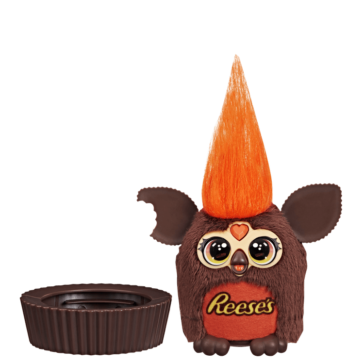 Furby Furblets REESE'S Peanut Butter Cup 3" Mini Electronic Plush Toy for Kids 6+
