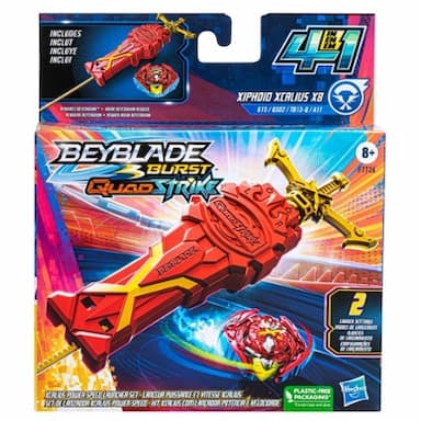 Beyblade Burst QuadStrike Xcalius Power Speed Launcher Pack, With Launcher and Spinning Top Toy