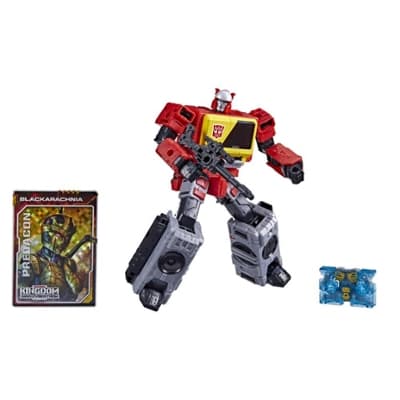 Transformers Toys Generations War for Cybertron: Kingdom Voyager WFC-K44 Autobot Blaster & Eject - 8 and Up, 7-inch