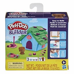 Play-Doh Builder Doghouse Mini Animal Building Kit for Kids 5 Years and Up with 3 Play-Doh Cans, Non-Toxic 