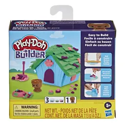 Play-Doh Builder Doghouse Mini Animal Building Kit for Kids 5 Years and Up with 3 Play-Doh Cans, Non-Toxic