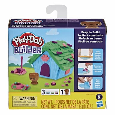 Play-Doh Builder Doghouse Mini Animal Building Kit for Kids 5 Years and Up with 3 Play-Doh Cans, Non-Toxic 